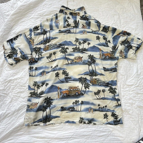 VINTAGE Campia Moda Hawaiian Shirt XL VACATION SURF Short Sleeve Button Up - Picture 3 of 3